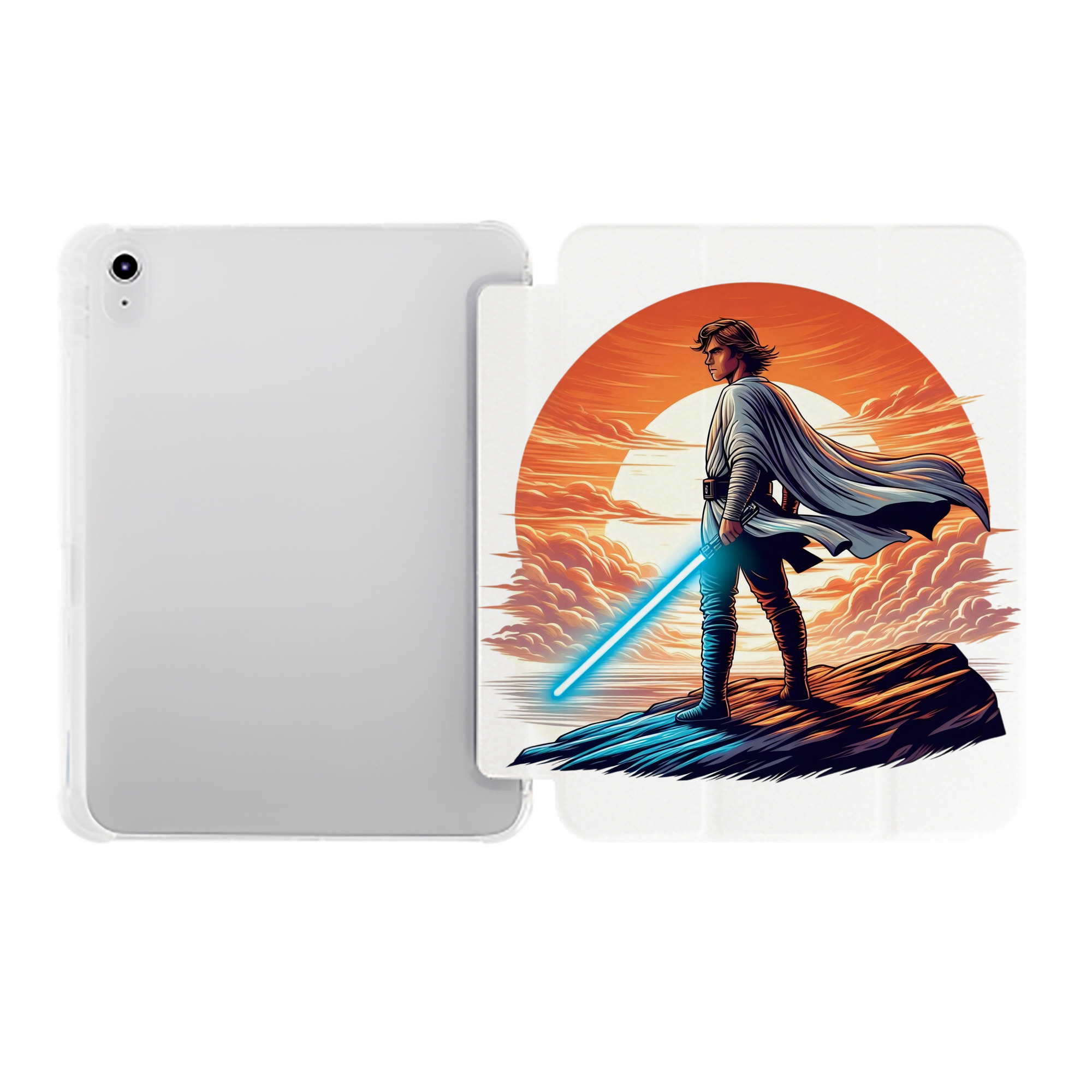 （画像用） スター・ウォーズ Star Wars IPad ケース ペン収納付き 三つ折りスタンド PUレザー×シリコン 対応機種9.5/10.5/10.9インチ